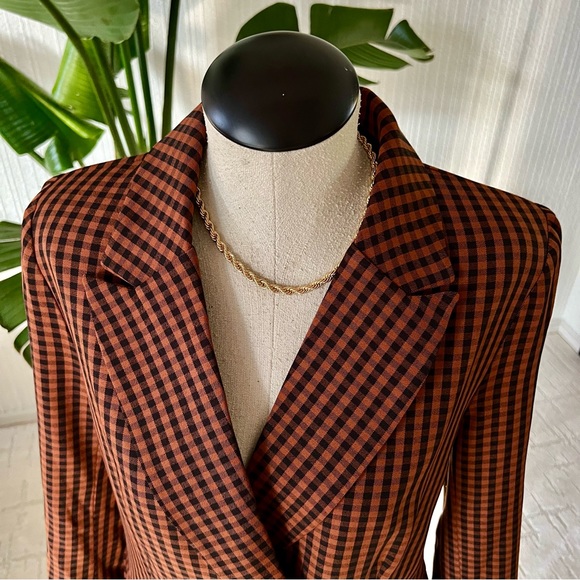 Bar 111 Becca Tilley x Powersuit Gingham Blazer Size Medium - Picture 3 of 8